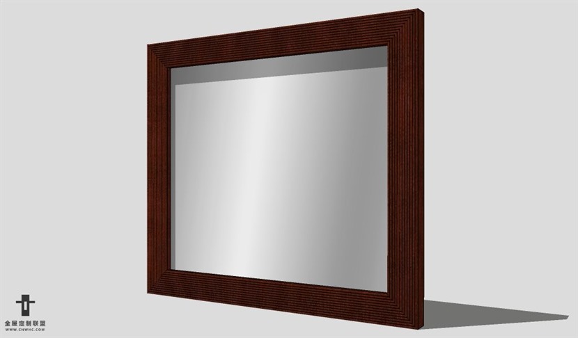 SketchUp镜子模型草图大师卫浴镜3D模型Wall-Mounting Mirror-005