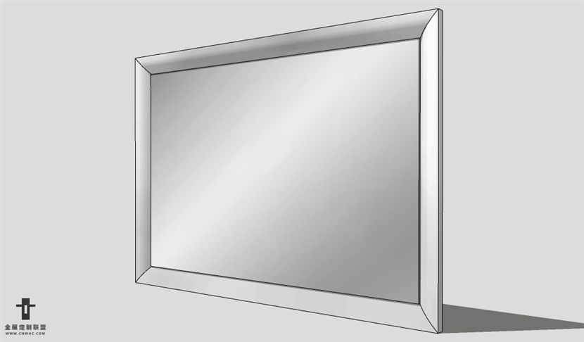 SketchUp镜子模型草图大师卫浴镜3D模型Wall-Mounting Mirror-009