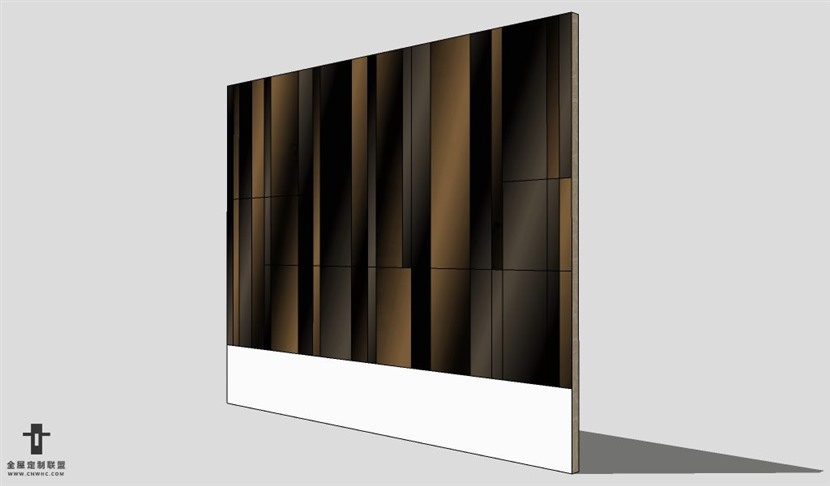 SketchUp壁板模型草图大师护墙板3D模型Wall Panel-002