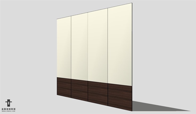 SketchUp壁板模型草图大师护墙板3D模型Wall Panel-003