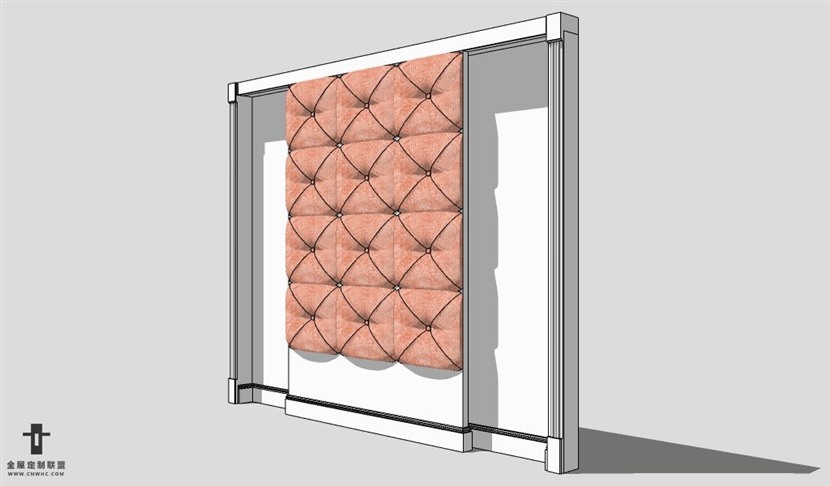 SketchUp壁板模型草图大师护墙板3D模型Wall Panel-007