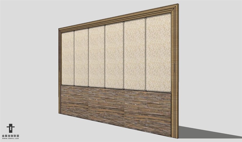 SketchUp壁板模型草图大师护墙板3D模型Wall Panel-010