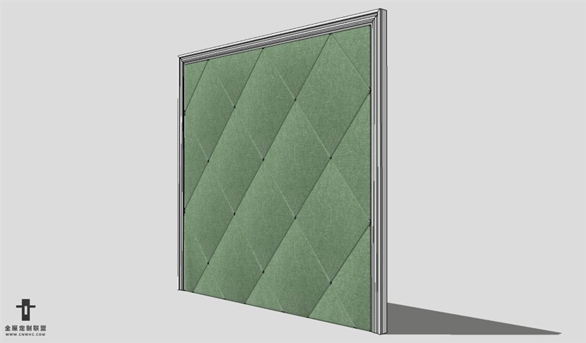 SketchUp壁板模型草图大师护墙板3D模型Wall Panel-011