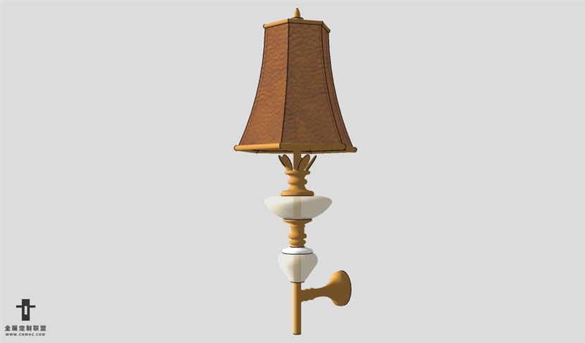 SketchUp壁灯模型草图大师壁灯3D模型Wall light-007