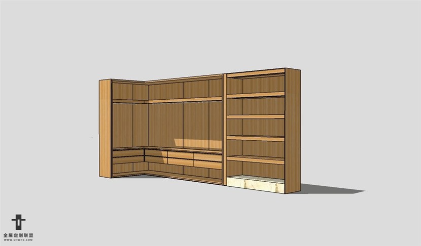 SketchUp更衣室衣柜模型草图大师衣柜3D模型Wardrobe-008