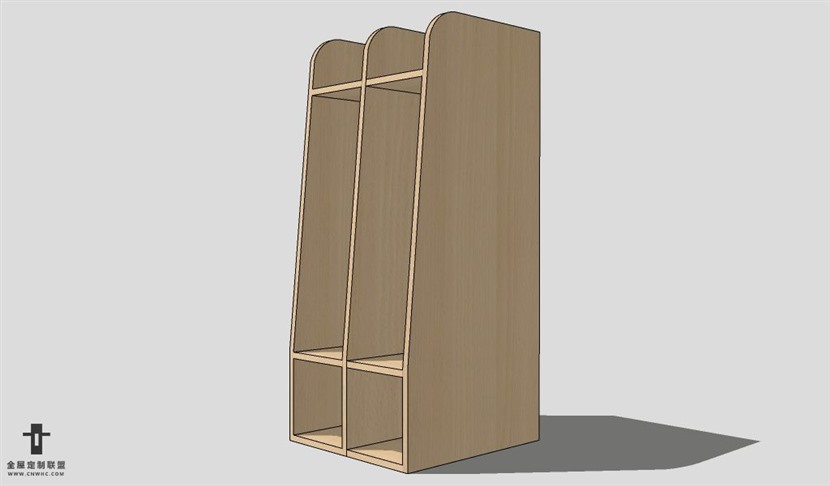 SketchUp平开门衣柜模型草图大师衣柜3D模型Wardrobe-016