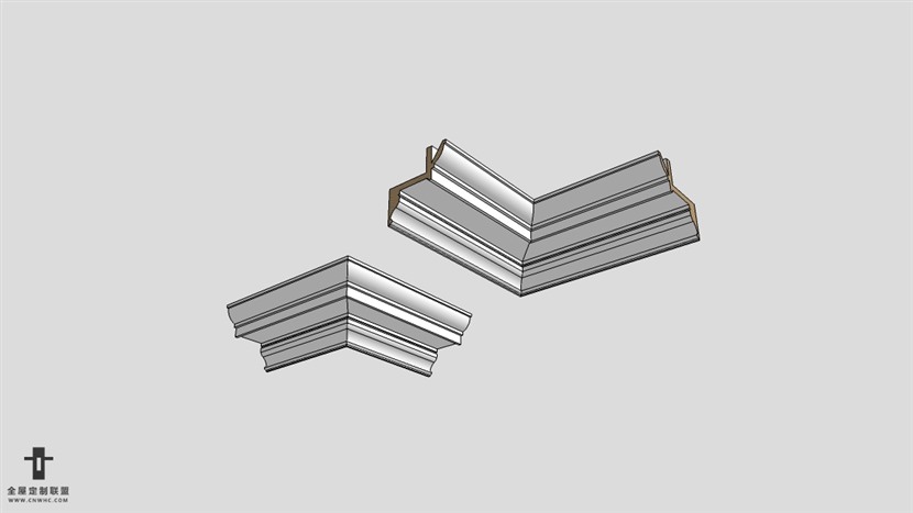 SketchUp草图大师建筑构建石膏线模型下载-007SKP模型