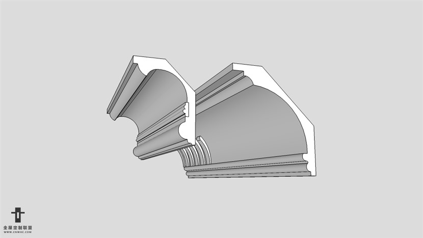 SketchUp草图大师建筑构建石膏线模型下载-008SKP模型