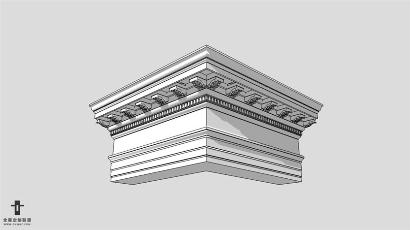 SketchUp草图大师建筑构建石膏线模型下载-009SKP模型