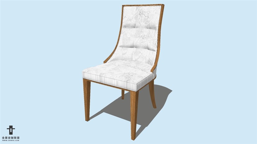 SketchUp精品无扶手椅子模型草图大师椅子模型下载-Chair-004SKP模型