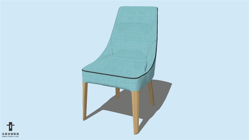 SketchUp精品无扶手椅子模型草图大师椅子模型下载-Chair-007SKP模型