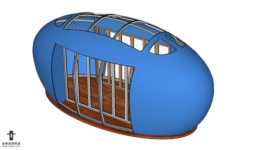 SketchUp草图大师阳光房室外建筑模型下载-006