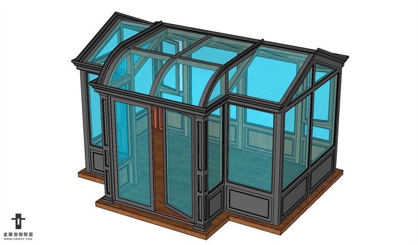 SketchUp草图大师阳光房室外建筑模型下载-008