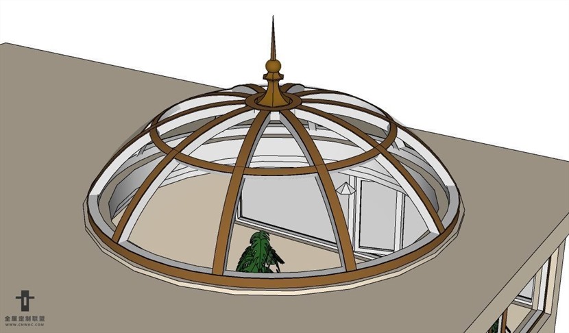 SketchUp草图大师阳光房室外建筑模型下载-013