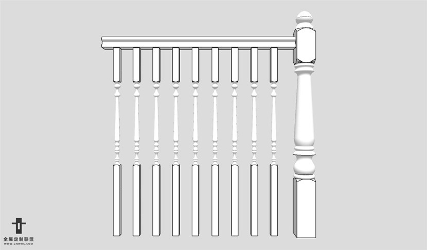 SketchUp草图大师建筑楼梯构建SU模型下载Stairs-001SKP模型