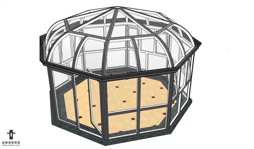 SketchUp草图大师阳光房室外建筑模型下载-020