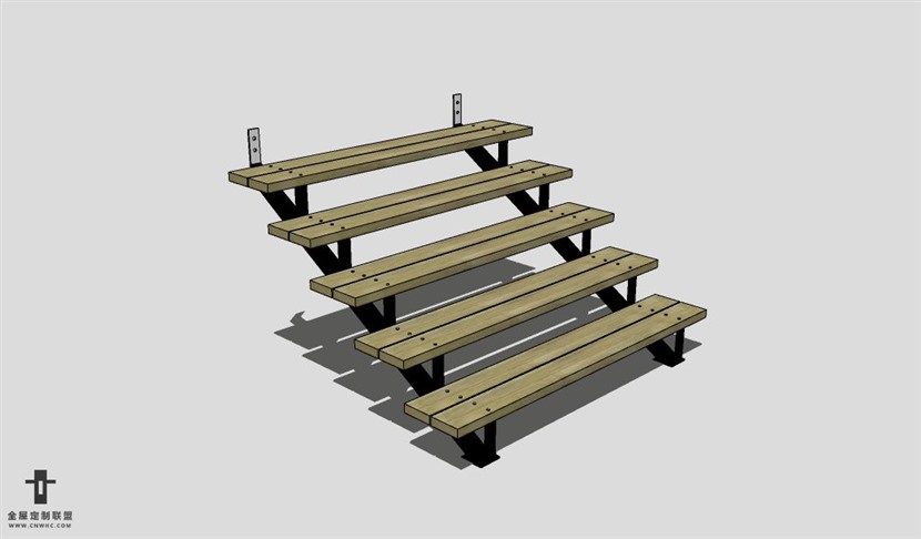 SketchUp草图大师建筑构建楼梯SU模型下载Stairs-036SKP模型