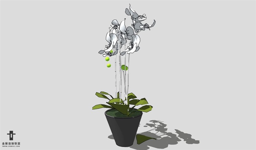 SketchUp饰品模型草图大师花艺3D模型Artificial Plant-077