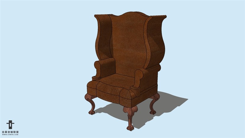 SketchUp精品欧式椅子模型草图大师欧式椅子模型下载-ArmChair-023SKP模型