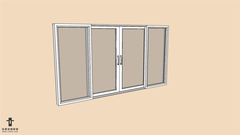 SketchUp窗户模型草图大师窗户模型下载Single Door-001SKP模型