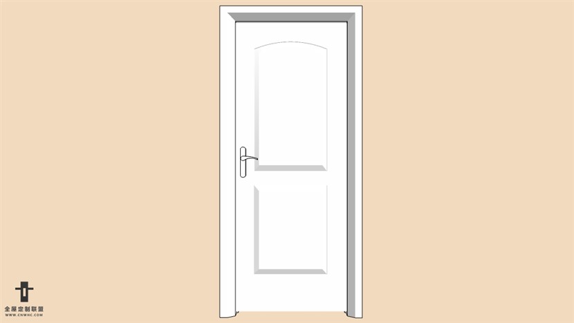 SketchUp门模型草图大师单开门模型下载Single Door-015全屋定制联盟