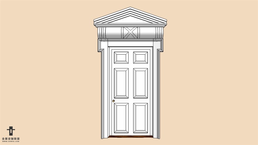 SketchUp门模型草图大师单开门模型下载Single Door-016全屋定制联盟