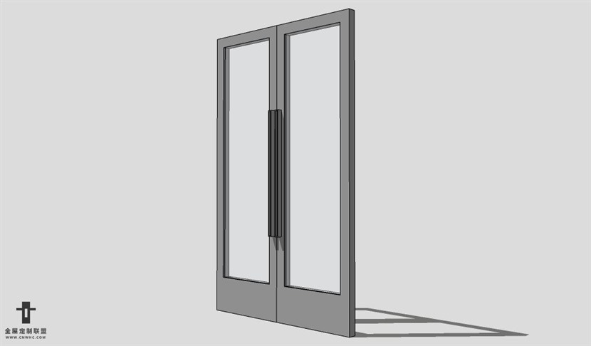 SketchUp双开门模型草图大师单双门3D模型Single Door-009