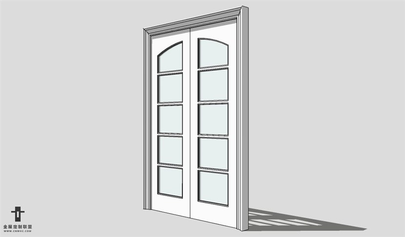 SketchUp双开门模型草图大师单双门3D模型Single Door-012