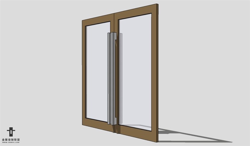 SketchUp双开门模型草图大师单双门3D模型Single Door-015