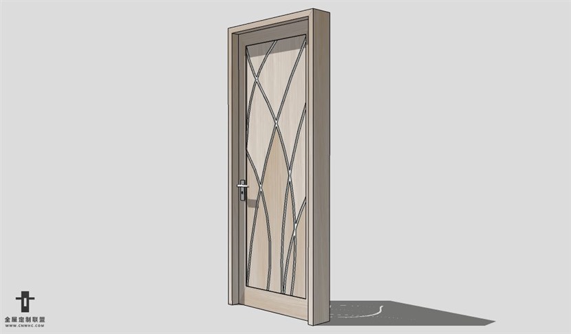 SketchUp单开门模型草图大师单开门3D模型Single Door-014