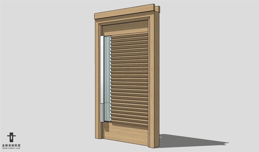 SketchUp单开门模型草图大师单开门3D模型Single Door-016