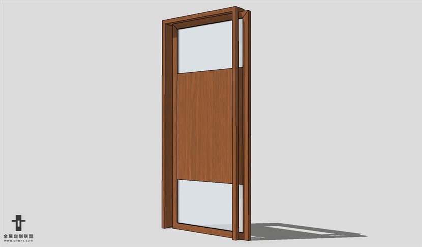 SketchUp滑门模型草图大师单移门3D模型Folding Door-002