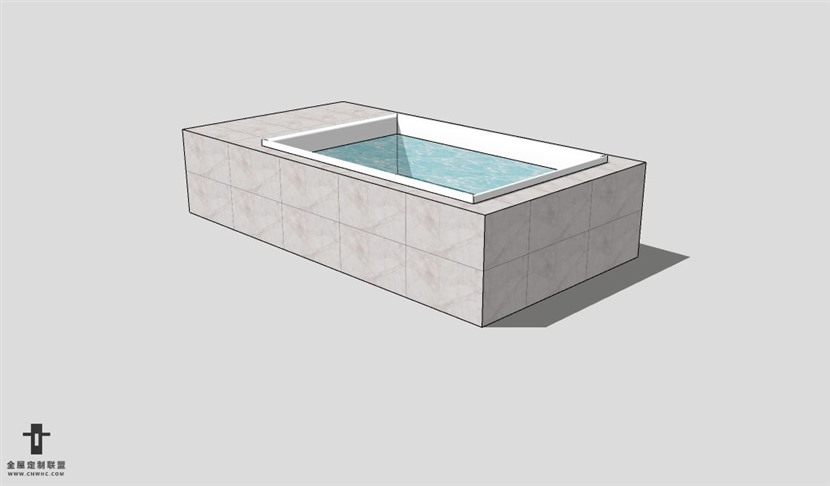 SketchUp卫生间设备模型草图大师卫生间用品3D模型Tub-001