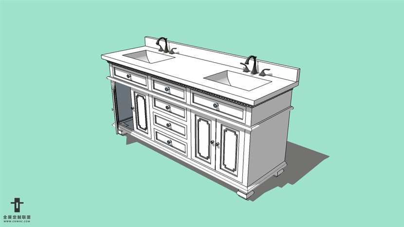 SketchUp草图大师卫浴设施卫浴柜模型下载-009SKP模型