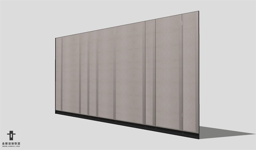 SketchUp壁板模型草图大师护墙板3D模型Wall Panel-001