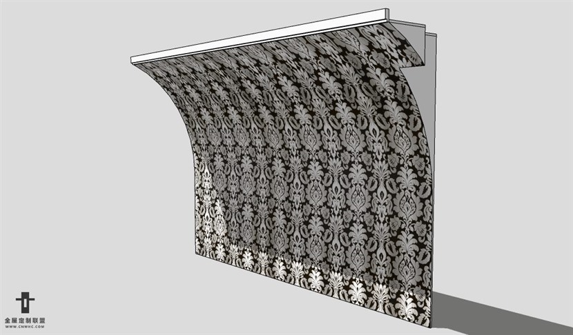 SketchUp壁板模型草图大师护墙板3D模型Wall Panel-014