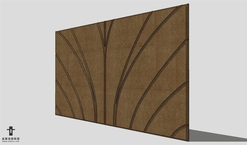 SketchUp壁板模型草图大师护墙板3D模型Wall Panel-020