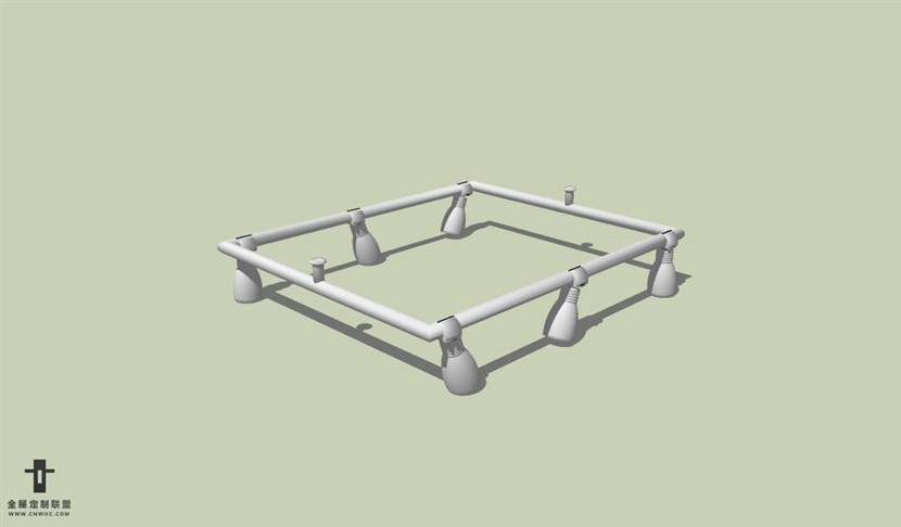 SketchUp草图大师现代风格轨道射灯SU模型下载005SKP模型