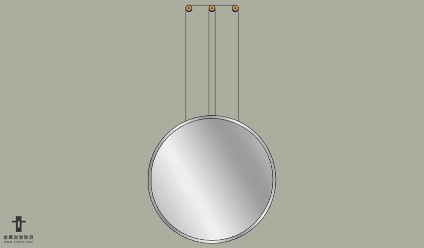 SketchUp草图大师墙上装饰品挂饰镜子SU模型下载016SKP模型