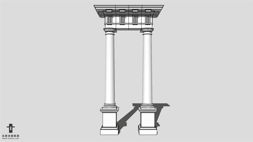 SketchUp草图大师建筑构建石膏线模型下载-017SKP模型