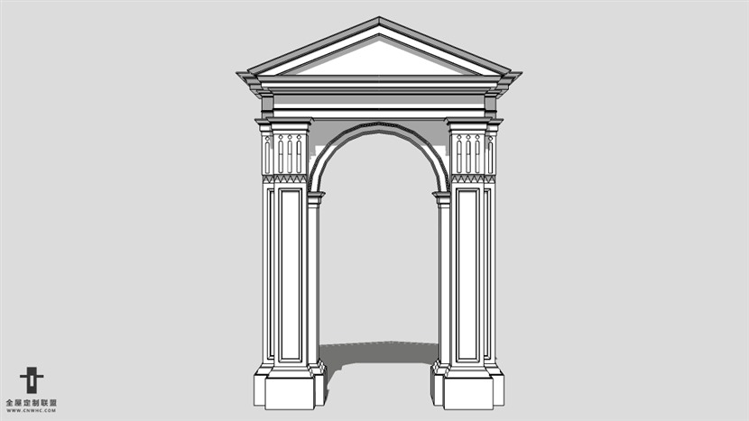 SketchUp草图大师建筑构建石膏线模型下载-018SKP模型