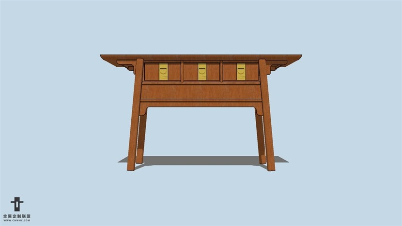 SketchUp草图大师中式风格家具边几模型下载-021SKP模型