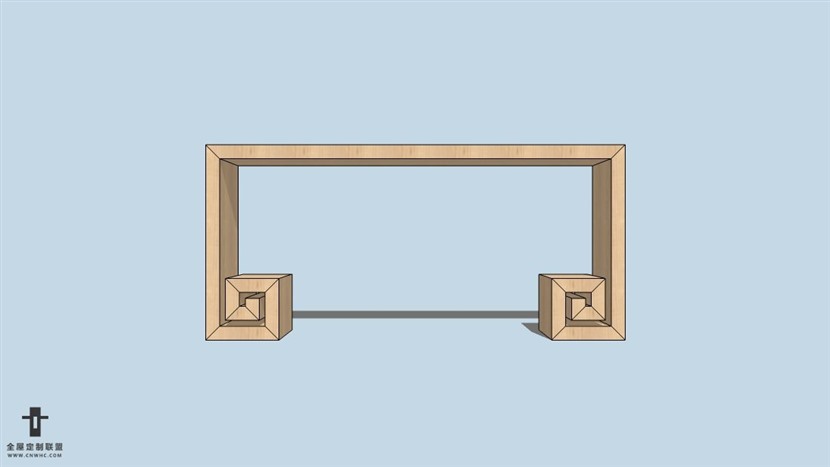 SketchUp草图大师中式风格家具边几模型下载-023SKP模型