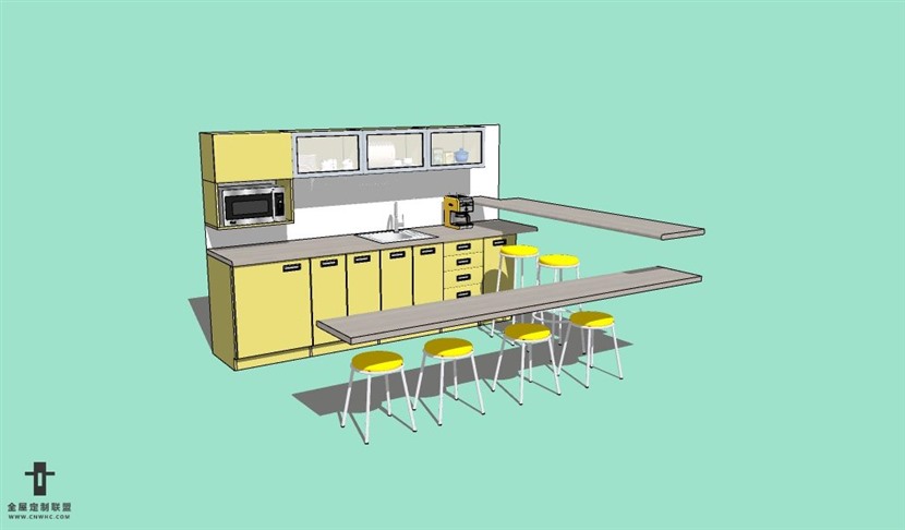 SketchUp草图大师厨房整体橱柜模型下载027SKP模型