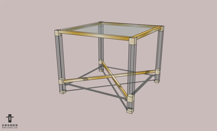 SketchUp草图大师精品轻奢家具茶几skp模型下载-028SKP模型