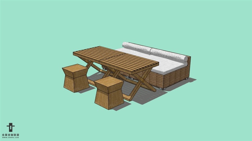 SketchUp精品户外椅子模型草图大师户外椅模型下载-035SKP模型