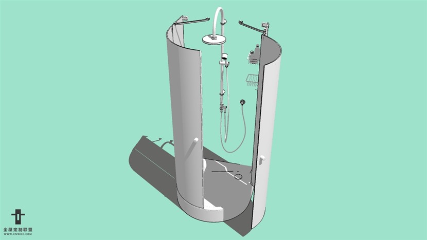 SketchUp草图大师浴缸淋浴模型下载-039SKP模型