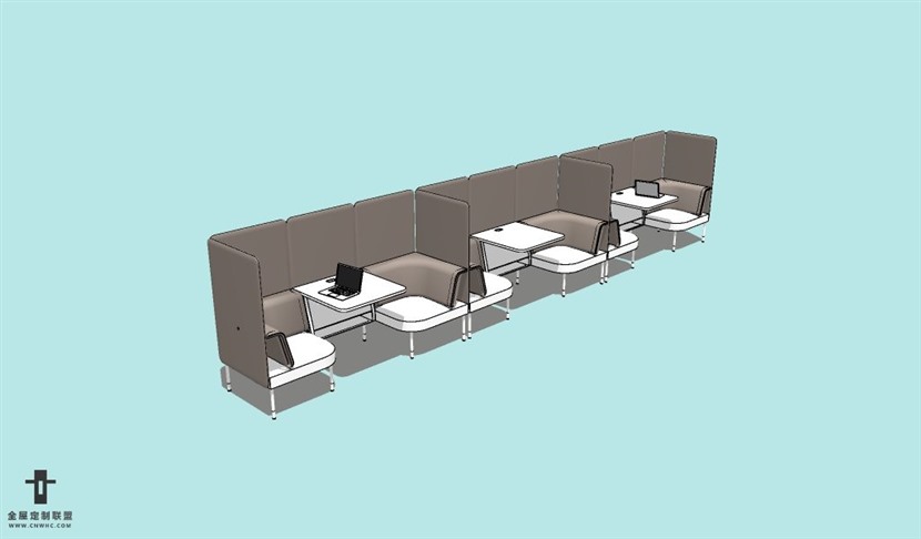 SketchUp草图大师办公家具组合SU模型下载040SKP模型