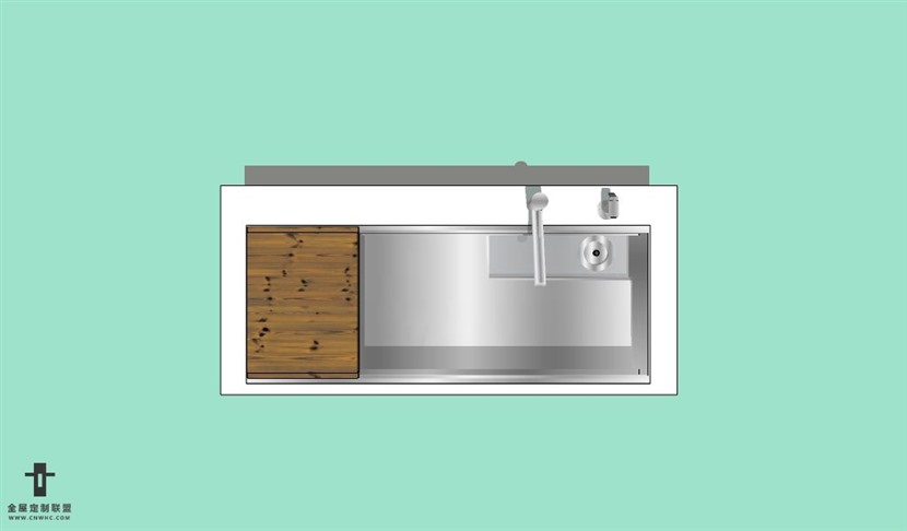 SketchUp草图大师厨房设备水槽水池模型下载046SKP模型