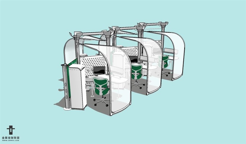 SketchUp草图大师办公家具组合SU模型下载057SKP模型